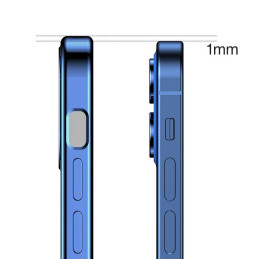 
Itin plonas skaidrus dėklas su metaliniu rėmeliu, skirtas iPhone 12 Pro, tamsiai mėlynas
