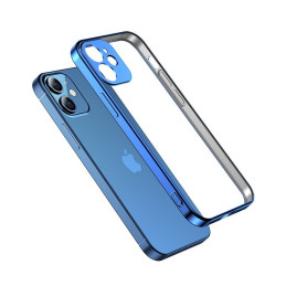 
Itin plonas skaidrus dėklas su metaliniu rėmeliu, skirtas iPhone 12 Pro, tamsiai mėlynas
