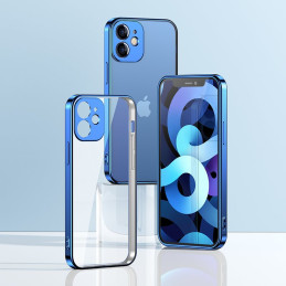 
Itin plonas skaidrus dėklas su metaliniu rėmeliu, skirtas iPhone 12 Pro, tamsiai mėlynas
