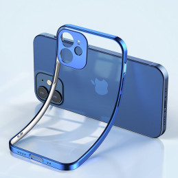 
Itin plonas skaidrus dėklas su metaliniu rėmeliu, skirtas iPhone 12 Pro, tamsiai mėlynas

