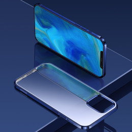 
NBS itin plonas skaidrus dėklas su metaliniu rėmeliu, skirtas iPhone 12 mini black

