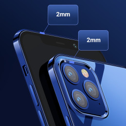 
NBS itin plonas skaidrus dėklas su metaliniu rėmeliu, skirtas iPhone 12 mini black
