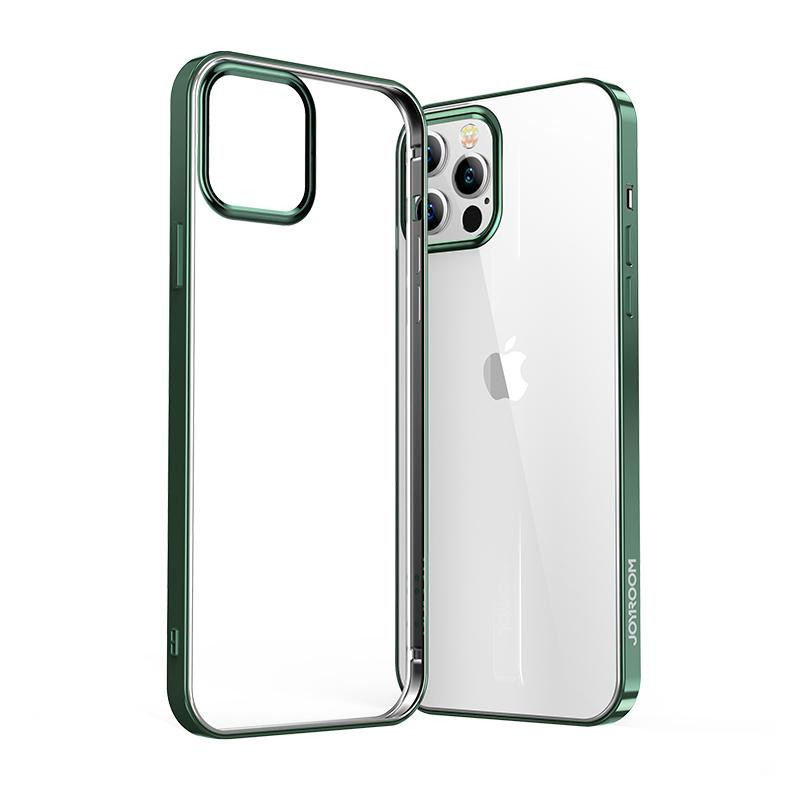 
NBS itin plonas skaidrus dėklas su metaliniu rėmeliu, skirtas iPhone 12 Pro Max žalias
