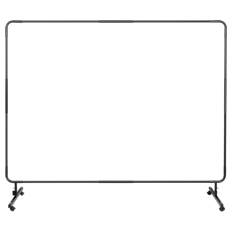 Apsauginė ekrano suvirinimo uždanga su rėmu ant ratukų 239 x 175 cm - raudona