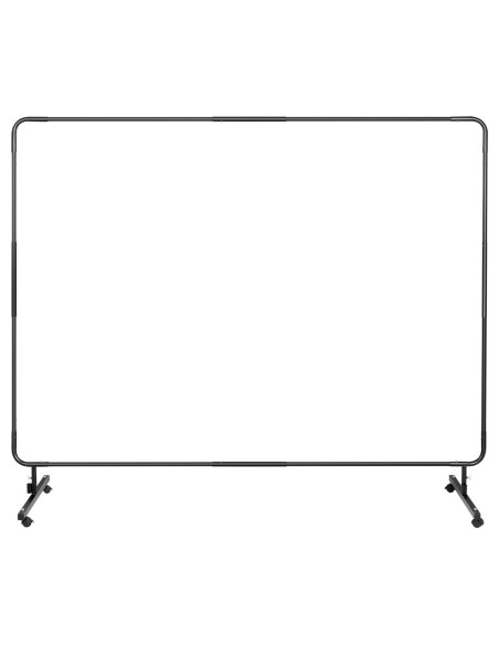 Apsauginė ekrano suvirinimo uždanga su rėmu ant ratukų 239 x 175 cm - raudona