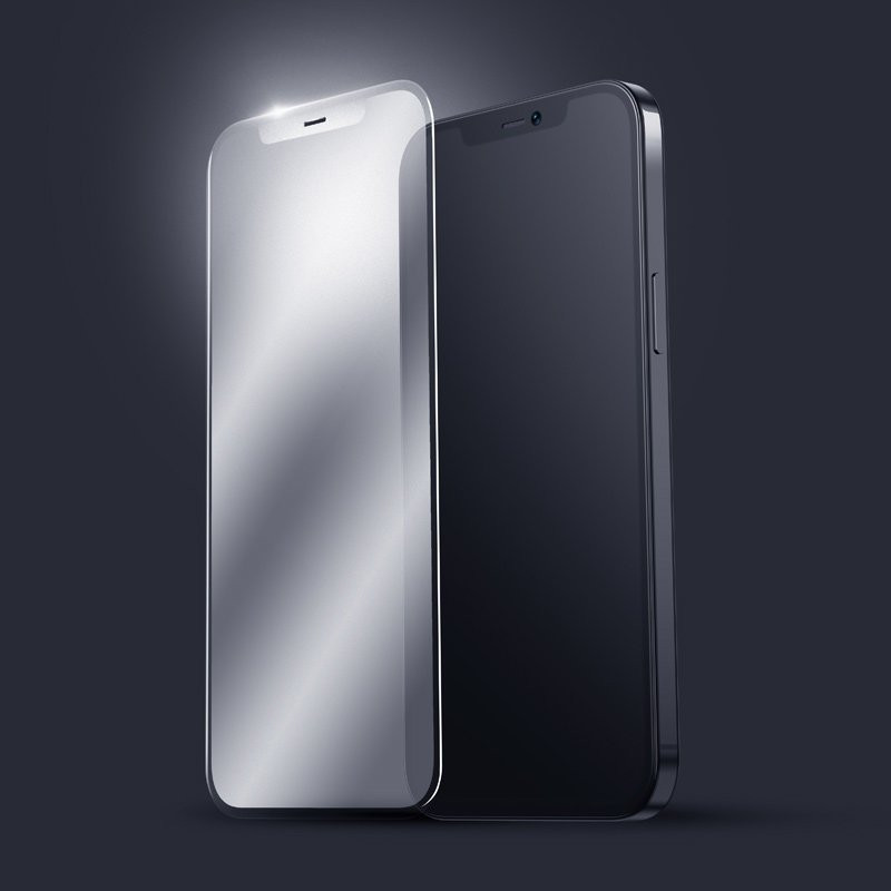 2.5D viso ekrano žaidimų grūdintas stiklas, skirtas iPhone 12 mini Knight Series juodas