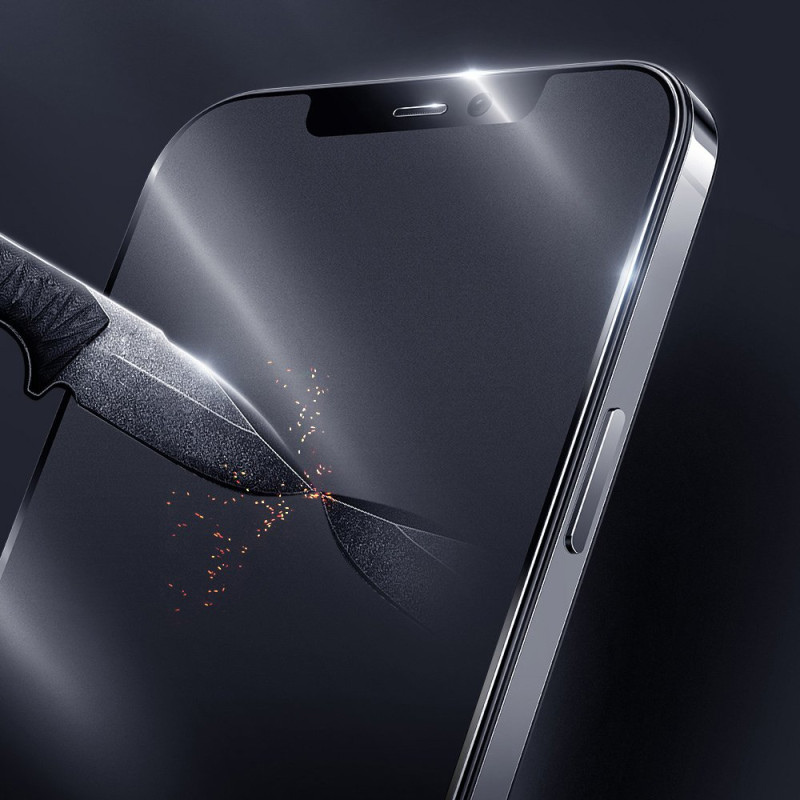 2.5D viso ekrano žaidimų grūdintas stiklas, skirtas iPhone 12 mini Knight Series juodas