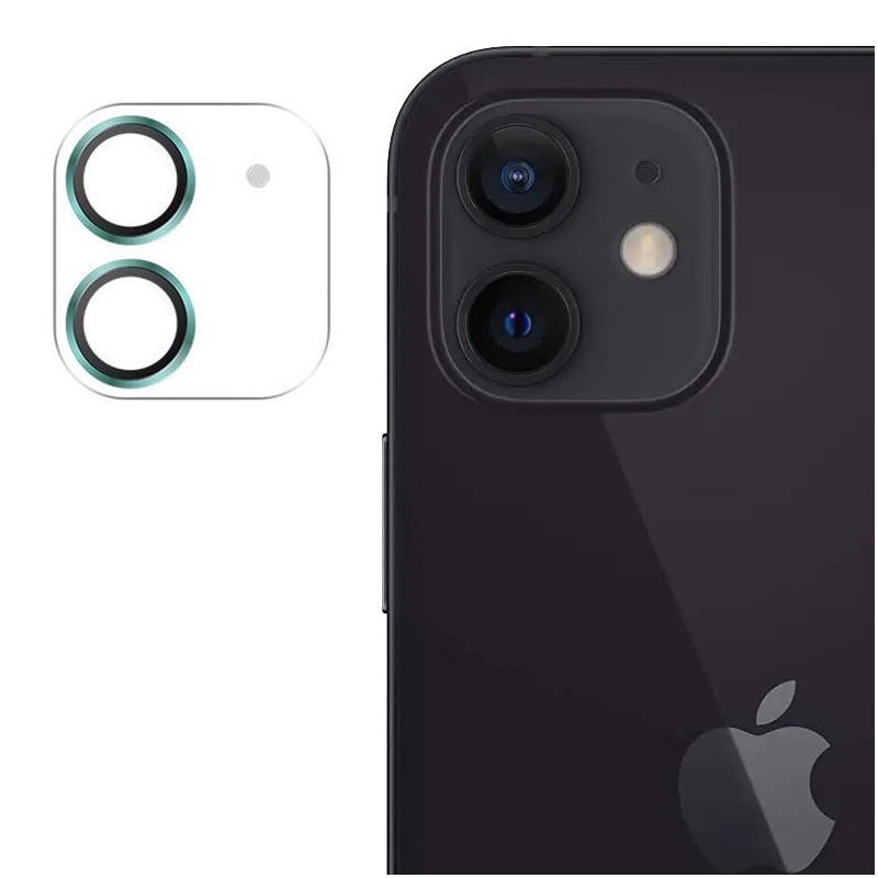 
Grūdintas stiklas visam fotoaparato objektyvui, skirtas iPhone 12 mini Shining Series, žalias

