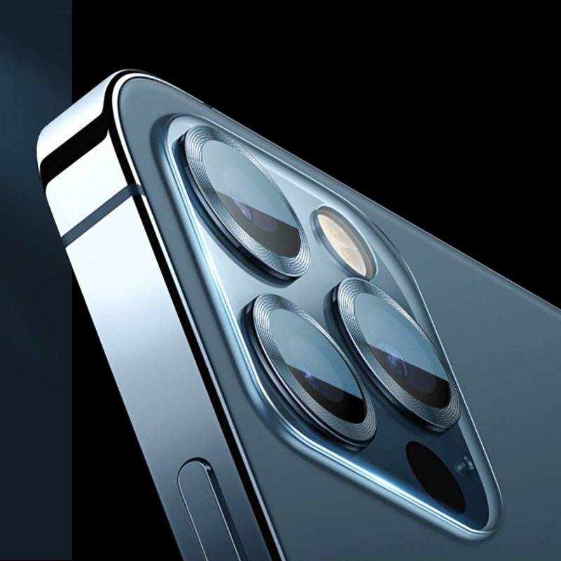 Grūdintas stiklas visam fotoaparato objektyvui, skirtas iPhone 12 mini Shining Series raudonas