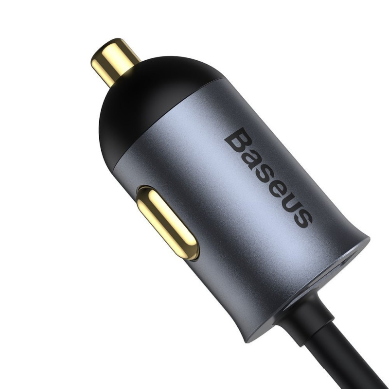 
Automobilinio įkroviklio skirstytuvas 3x USB + USB-C 120W PPS QC PD pilka
