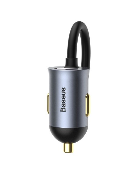 
Automobilinio įkroviklio skirstytuvas 3x USB + USB-C 120W PPS QC PD pilka
