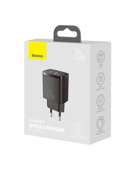 Kompaktiškas USB greitas įkroviklis USB-C 20W 3A PD QC 3.0 juodas
 
Kompaktiškas USB greitas įkroviklis USB-C 20W 3A PD QC 3.0 juodas