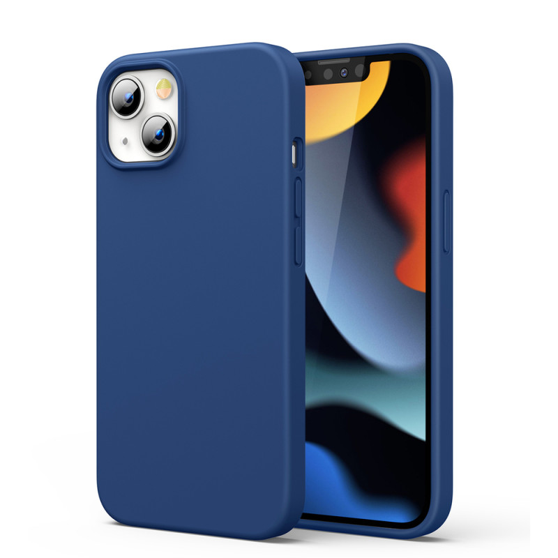 
Guminis lankstus silikoninis dėklas iPhone 13 mėlynas
