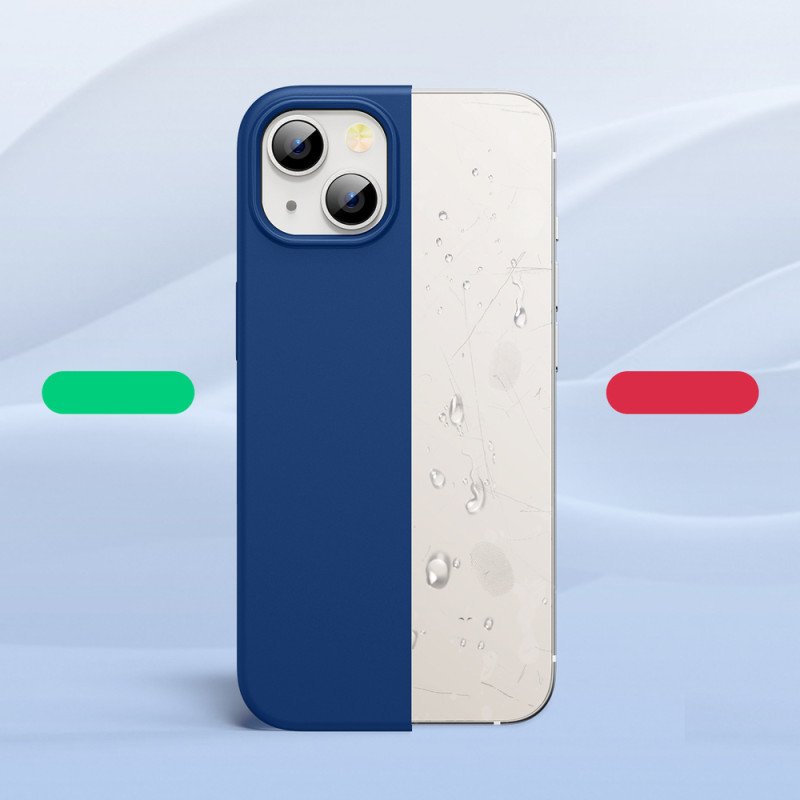 Guminis lankstus silikoninis dėklas iPhone 13 mėlynas
