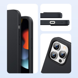 
Guminis lankstus silikoninis dėklas iPhone 13 Pro juodas
