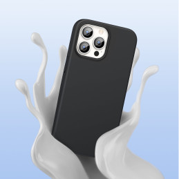 
Guminis lankstus silikoninis dėklas iPhone 13 Pro juodas
