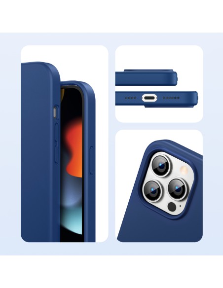 
Guminis lankstus silikoninis dėklas iPhone 13 Pro mėlynas
