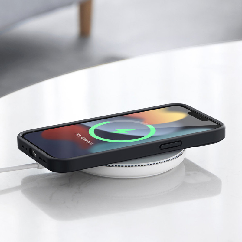 Guminis lankstus silikoninis dėklas iPhone 13 Pro Max juodas