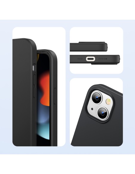 
Guminis lankstus silikoninis dėklo dangtelis iPhone 13 mini juodas
