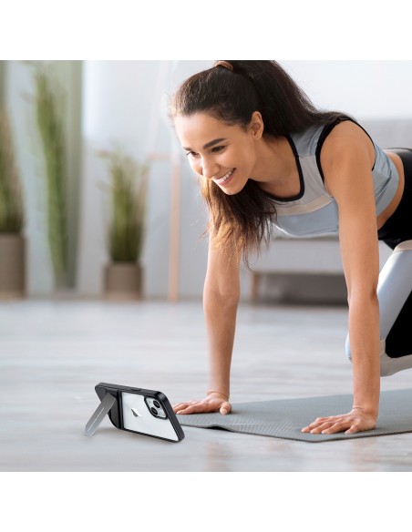 Tvirtas dėklas su gelio rėmeliu ir stovu iPhone 13 Pro, juodas
 
Tvirtas dėklas su gelio rėmeliu ir stovu iPhone 13 Pro, juodas