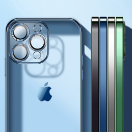 
Dėklo dangtelis skirtas iPhone 13 Pro, korpusas su sidabriniu metaliniu rėmeliu
