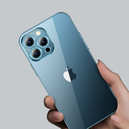 
Dėklo dangtelis skirtas iPhone 13 Pro, korpusas su sidabriniu metaliniu rėmeliu
