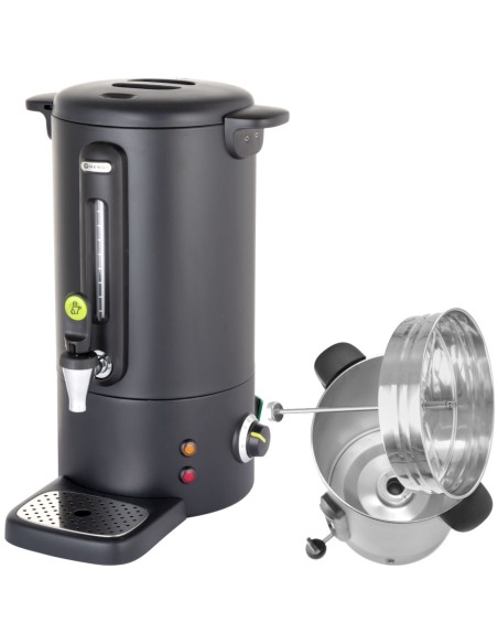 Warnik kavos šildytuvas su nenulašančiu čiaupu juodu Concept Line 10 l - Hendi 211458