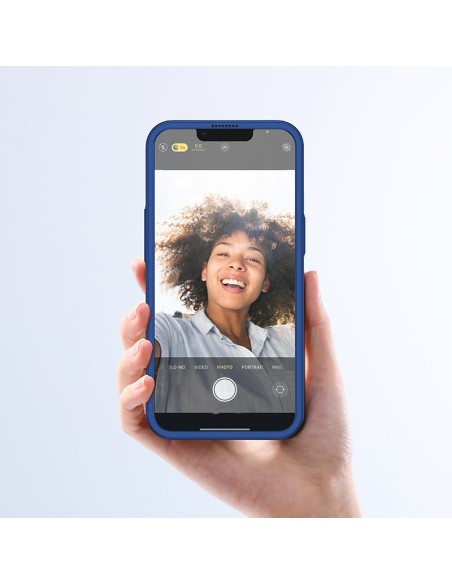 
Dėklo dangtelis iPhone 13, galinis ir priekinis korpusas + grūdintas stiklas, mėlynas
