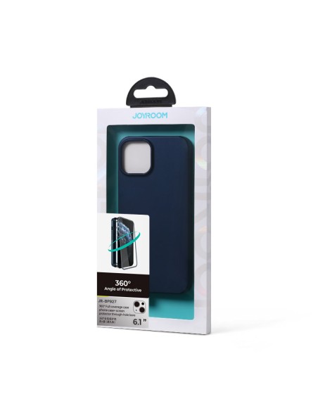 
Dėklo dangtelis iPhone 13, galinis ir priekinis korpusas + grūdintas stiklas, mėlynas
