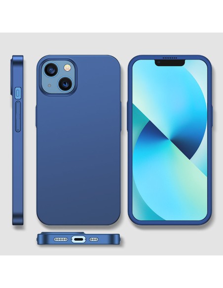 
Dėklo dangtelis iPhone 13, galinis ir priekinis korpusas + grūdintas stiklas, mėlynas
