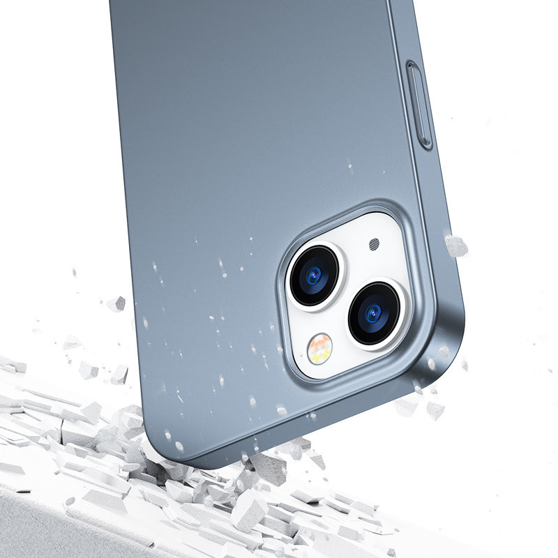 Dėklas iPhone 13, galinis ir priekinis dangtelis + grūdintas stiklas, pilkas