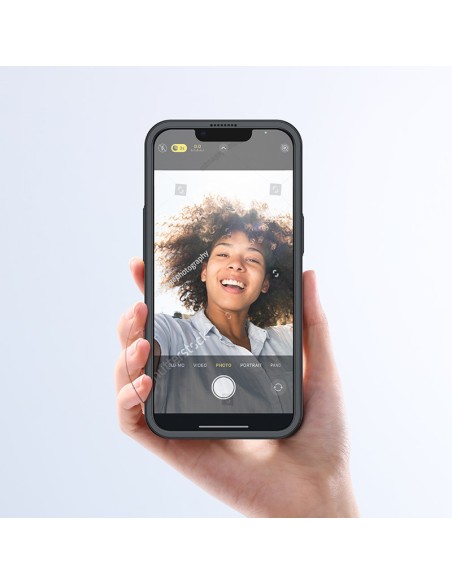 
Dėklo dangtelis skirtas iPhone 13 Pro Max, galinis ir priekinis dangtelis + grūdintas stiklas, juodas
