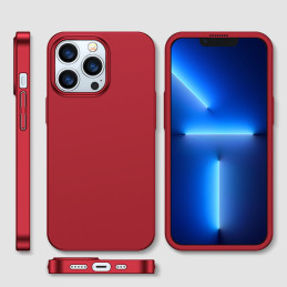 
Dėklas iPhone 13 Pro Max, galinis ir priekinis dangtelis + grūdintas stiklas, raudonas

