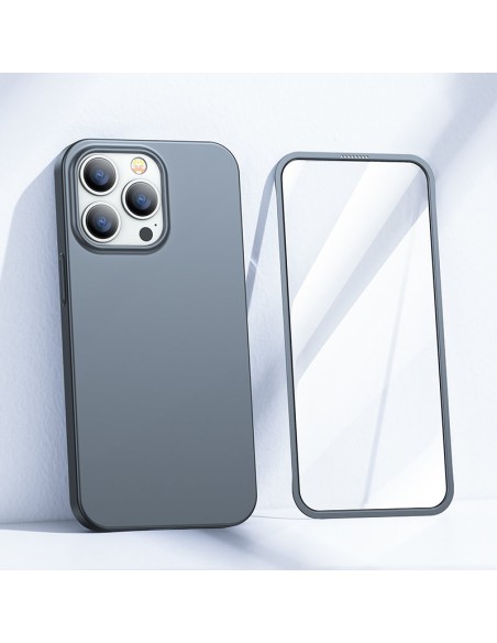 Dėklo dangtelis skirtas iPhone 13 Pro Max, galinis ir priekinis dangtelis + grūdintas stiklas, pilkas
 
Dėklo dangtelis skirtas iPhone 13 Pro Max, galinis ir priekinis dangtelis + grūdintas stiklas, pilkas