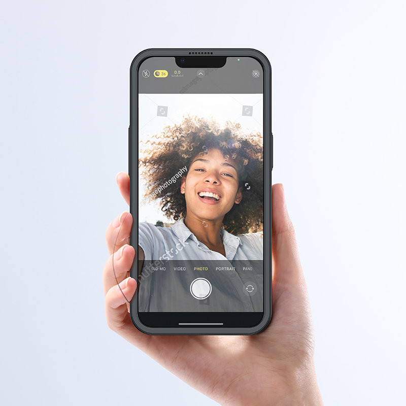 Dėklo dangtelis iPhone 13 Pro, galinis ir priekinis dangtelis + grūdintas stiklas, juodas