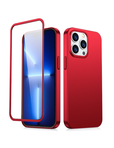 Dėklas iPhone 13 Pro, galinis ir priekinis dangtelis + grūdintas stiklas, raudonas
 
Dėklas iPhone 13 Pro, galinis ir priekinis dangtelis + grūdintas stiklas, raudonas