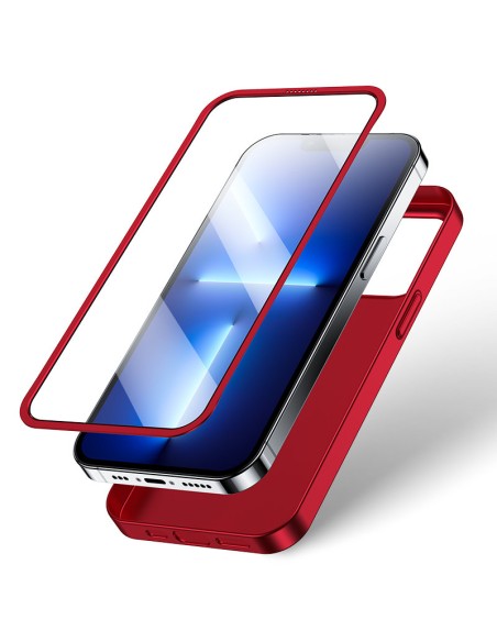 Dėklas iPhone 13 Pro, galinis ir priekinis dangtelis + grūdintas stiklas, raudonas
 
Dėklas iPhone 13 Pro, galinis ir priekinis dangtelis + grūdintas stiklas, raudonas