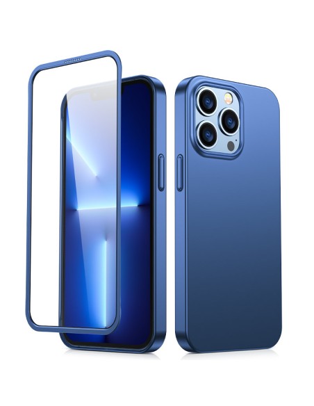 Dėklas iPhone 13 Pro, galinis ir priekinis dangtelis + grūdintas stiklas, mėlynas
 
Dėklas iPhone 13 Pro, galinis ir priekinis dangtelis + grūdintas stiklas, mėlynas