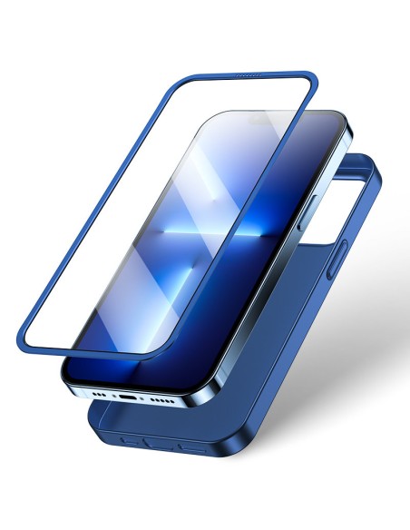 Dėklas iPhone 13 Pro, galinis ir priekinis dangtelis + grūdintas stiklas, mėlynas
 
Dėklas iPhone 13 Pro, galinis ir priekinis dangtelis + grūdintas stiklas, mėlynas