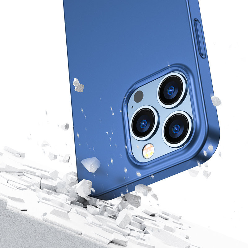 Dėklas iPhone 13 Pro, galinis ir priekinis dangtelis + grūdintas stiklas, mėlynas