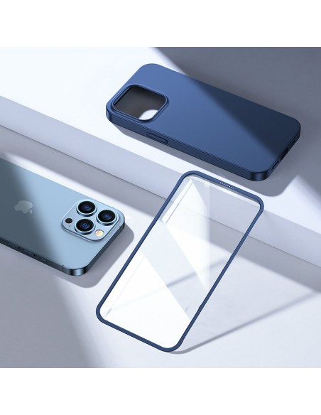 Dėklas iPhone 13 Pro, galinis ir priekinis dangtelis + grūdintas stiklas, mėlynas
 
Dėklas iPhone 13 Pro, galinis ir priekinis dangtelis + grūdintas stiklas, mėlynas