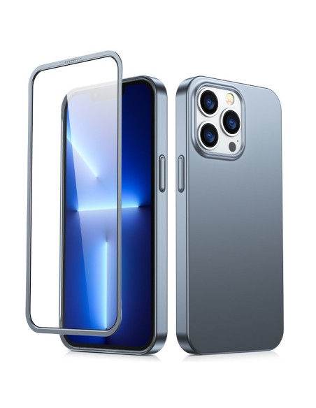 Dėklo dangtelis iPhone 13 Pro, galinis ir priekinis dangtelis + grūdintas stiklas, pilkas
 
Dėklo dangtelis iPhone 13 Pro, galinis ir priekinis dangtelis + grūdintas stiklas, pilkas