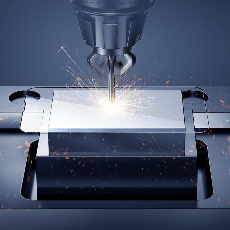 Viso ekrano grūdintas stiklas skirtas iPhone 13 Pro Max su Knight 2.5D TG rėmeliu juodu