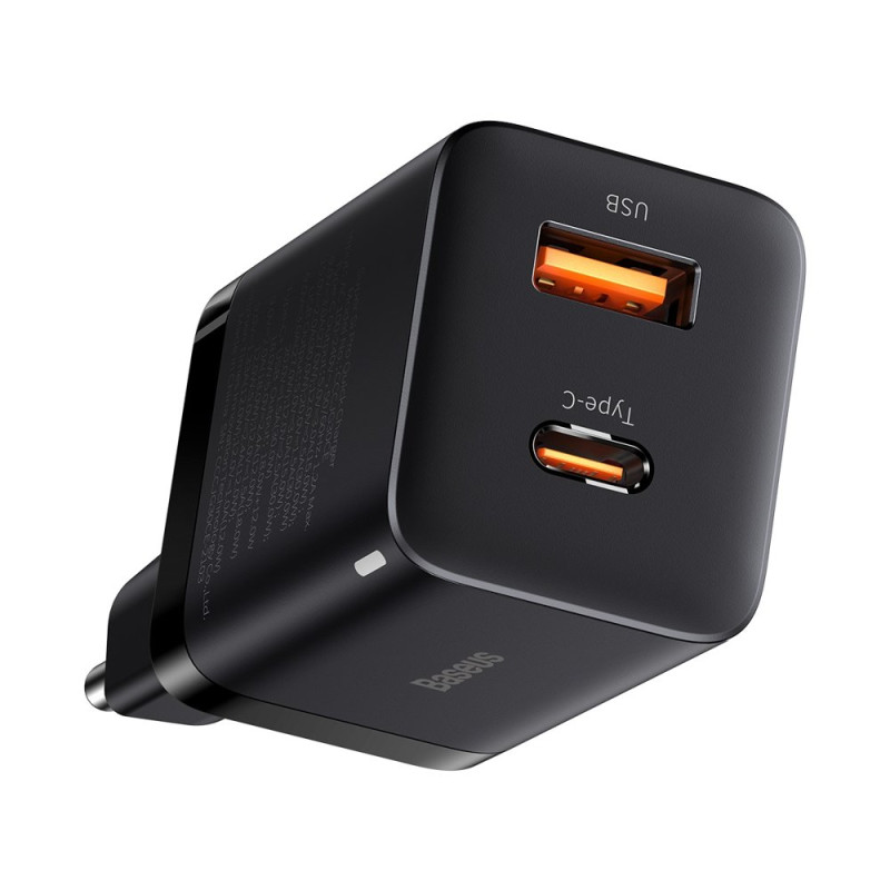 Greitas USB įkroviklis USB-C 30W PD QC Super Si Pro juodas