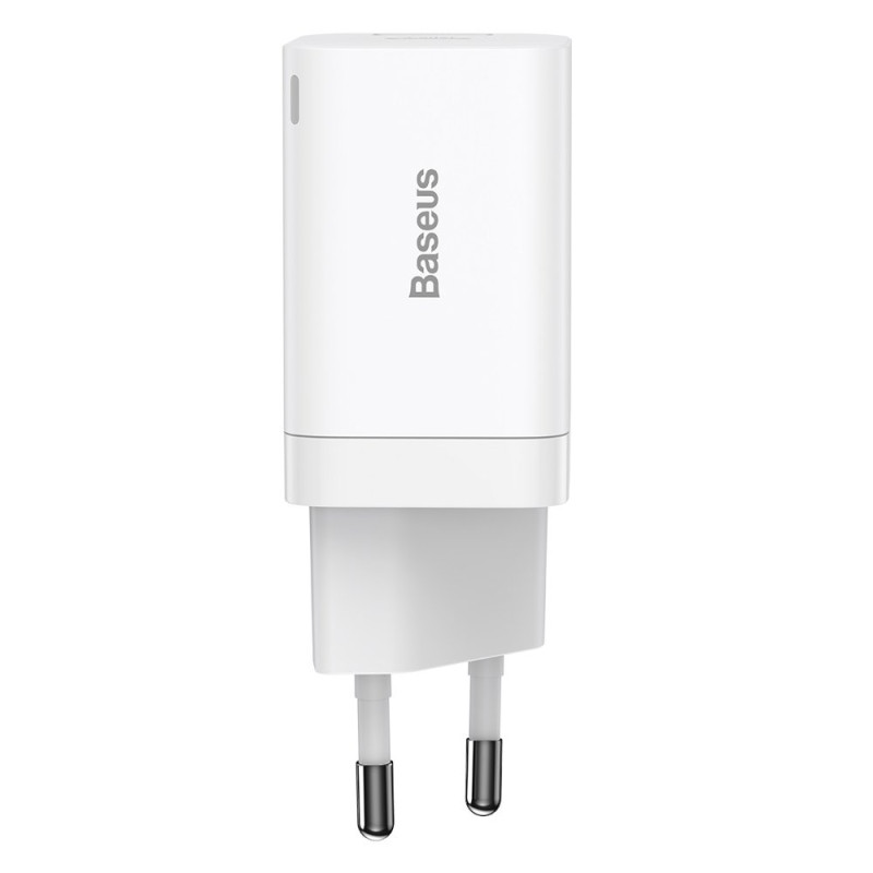 Greitas USB įkroviklis USB-C 30W PD QC Super Si Pro balta