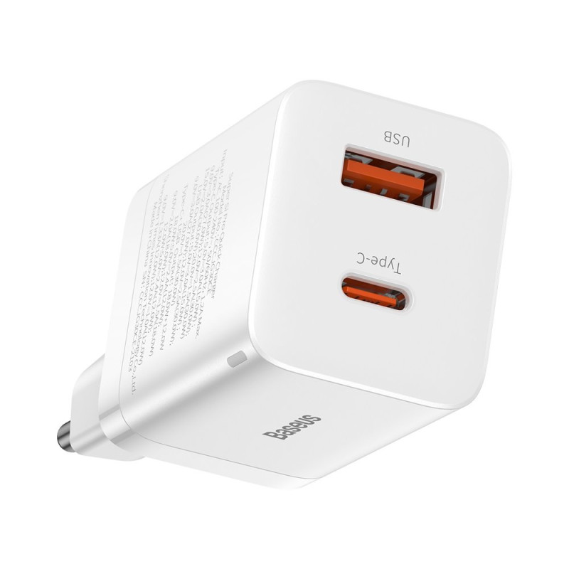 Greitas USB įkroviklis USB-C 30W PD QC Super Si Pro balta