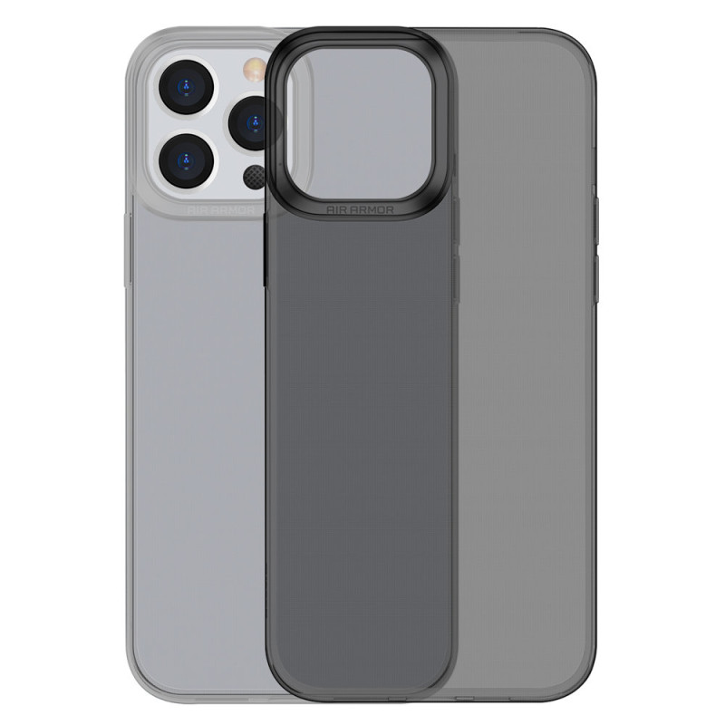 
Skaidrus gelio dėklas iPhone 13 Pro Simple Series Case juodas
