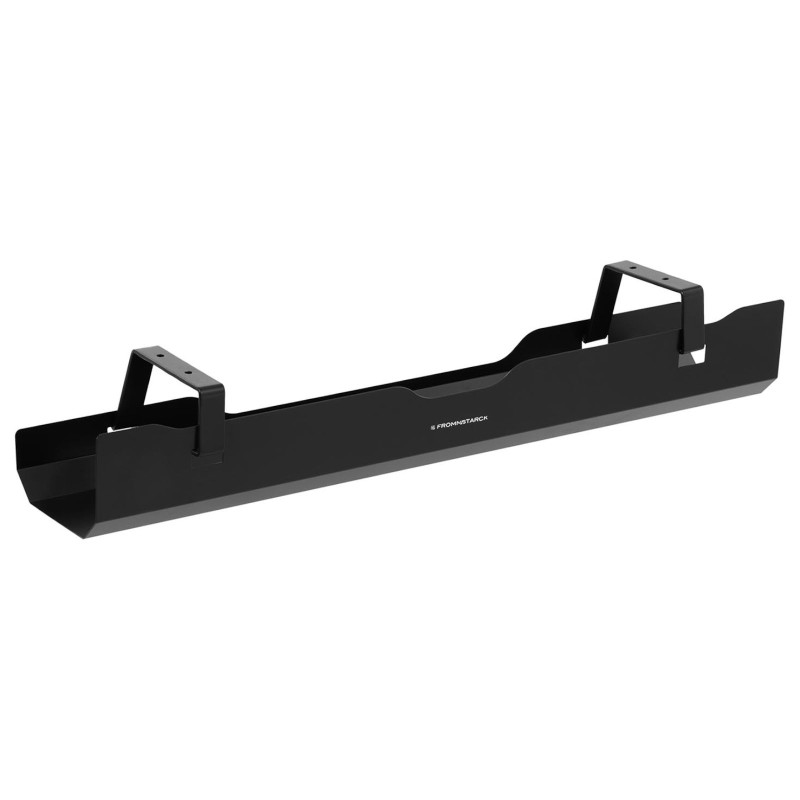 Lentynų maskavimo kabelių laikiklis po stalu 600x135x108 mm JUODAS