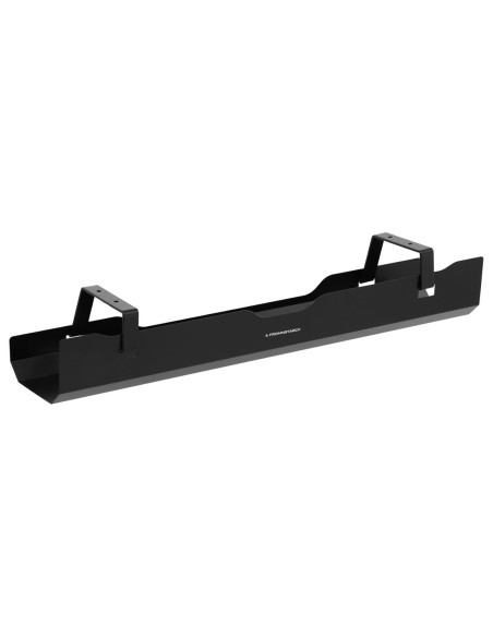 Lentynų maskavimo kabelių laikiklis po stalu 600x135x108 mm JUODAS Lentynų maskavimo kabelių laikiklis po stalu 600x135x108 mm JUODAS
