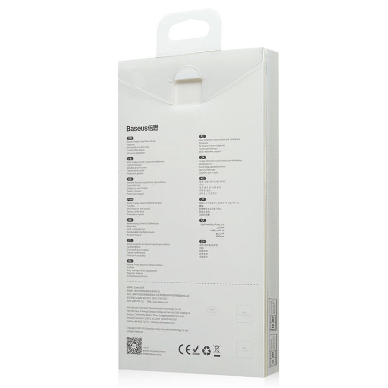 Skaidrus gelio dėklas iPhone 13 Pro Simple Series Case juodas
